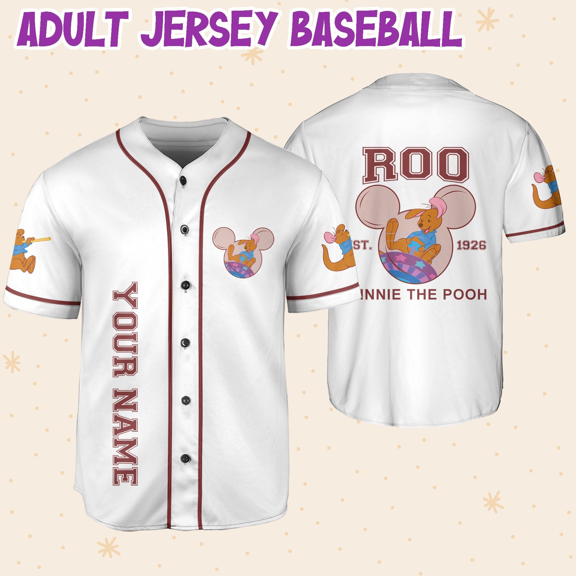 Discover Personalize Winnie The Pooh Roo Hundred Acre Woods Baseball Jeseys