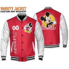 Supreme Louis Vuitton With Mickey Mouse Varsity Jacket Coat