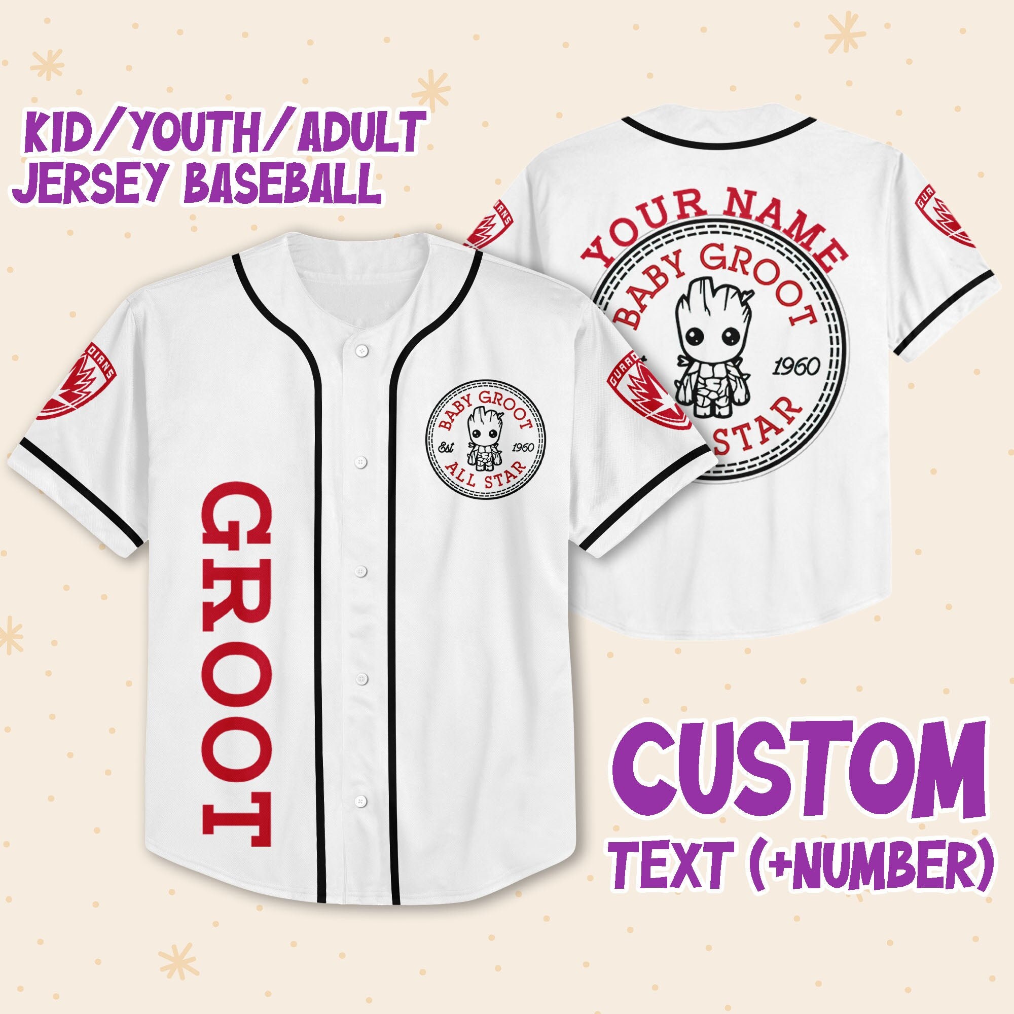 Guardians Of The Galaxy Mantis Personalized Baseball Jersey - Tagotee