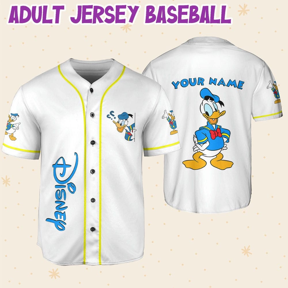 Discover Personnalisé Vintage Disney Donald Duck Funny Baseball Jersey