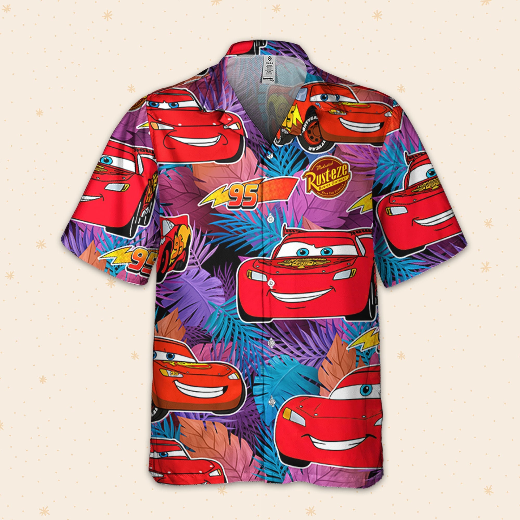 Discover Disney Pixar Cars Lightning McQueen Summer Tropical Paradise Hawaiian