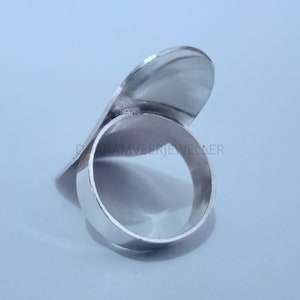 Long Statement Ring, 925 Sterling Silver Ring, Rings for Women, Full Finger Ring, Cigar Ring, Long Tube Ring, Handmade Wedding Chunky Ring