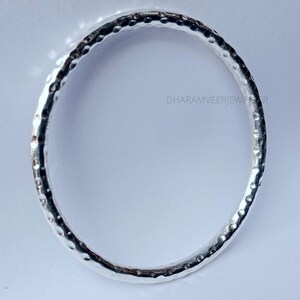 5mm massive gehämmerte klobige Armbänder-925 Sterling Silber Herrenarmband-handgemachter Armreif Kadas-12 Gauge dicker abgerundeter Armreif-Geschenk für Ihn