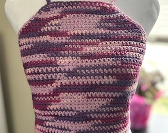 Crochet Cotton Halter Top