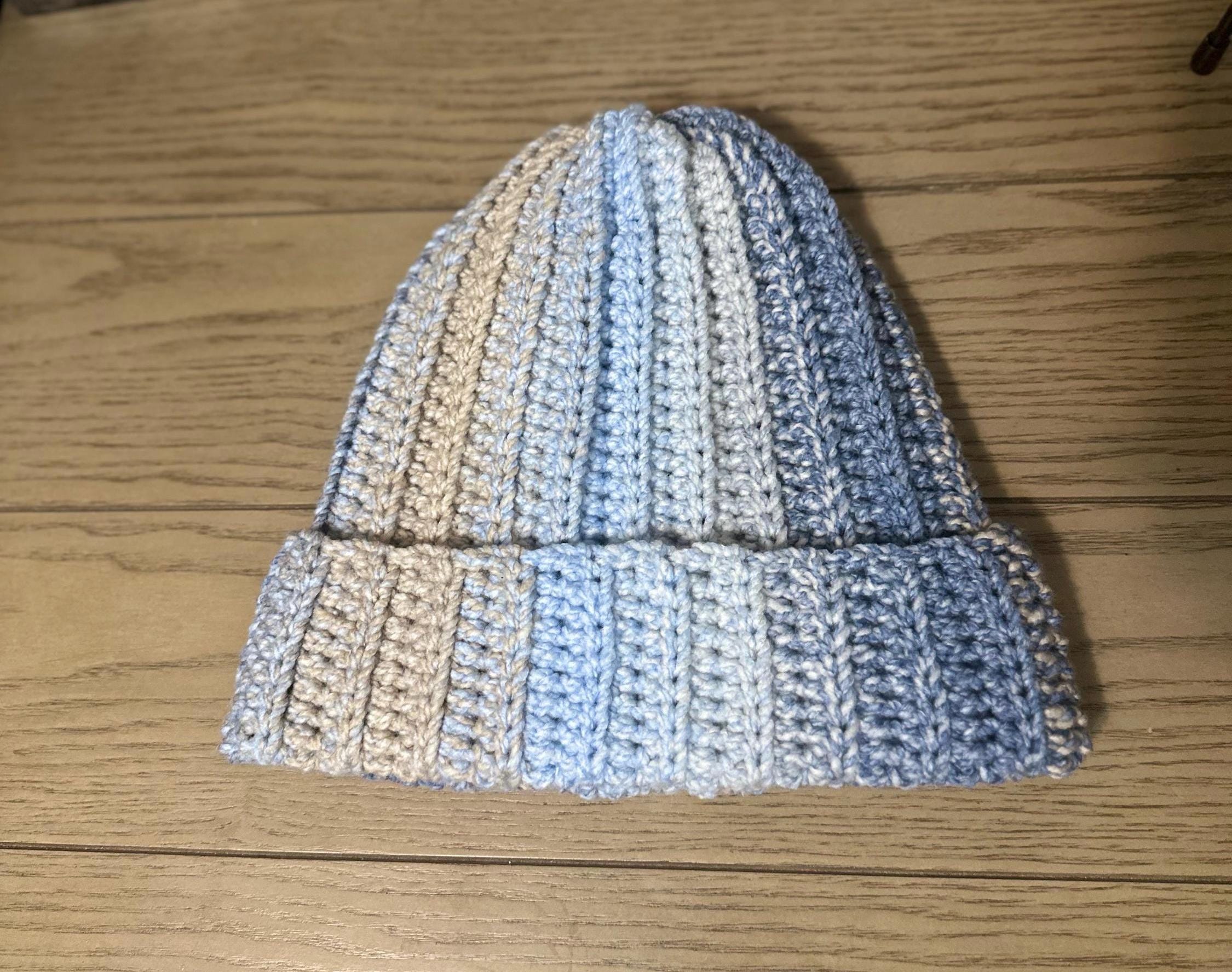 Varigated Ribbed Beanie Pattern Handmade Crochet Variegated Beanies - Etsy
