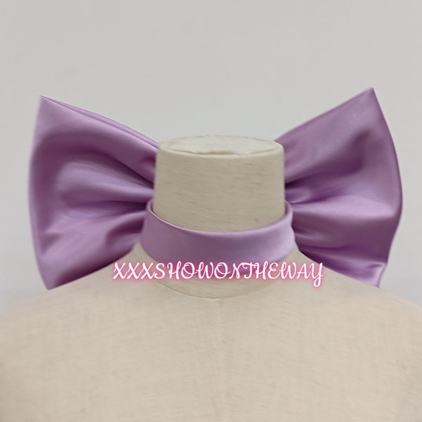 Mary Cat Makeup Bow/Purple Neck Decoration Pullover Bow/Neck Purple Bow/Tube Top Dress Separates/Wedding Separates/Custom Color