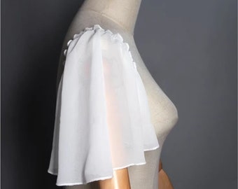 Short White/Black Chiffon Sleeves/Decorative Sleeves/Detachable Sleeves/Bridal Dress Accessories/Wedding Separates