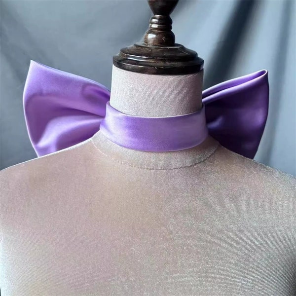 Décoration de cou violette Pull Noeud/cou Noeud violet/Robe tube supérieure séparée/Accessoires de robe de mariée/Pièces de mariage séparées/Couleur personnalisée