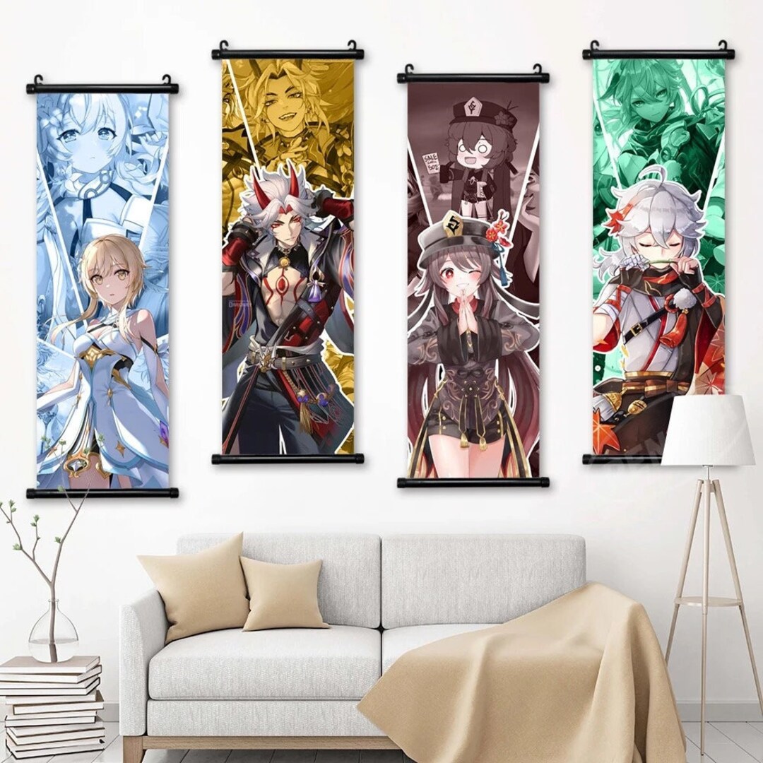 Affiche / Parchemin mural Genshin Impact Affiches Genshin Etsy France