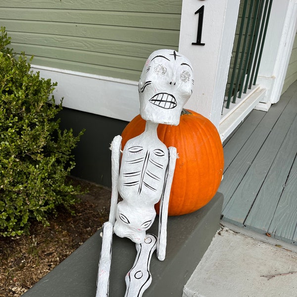 Paper Mache Skeleton Etsy