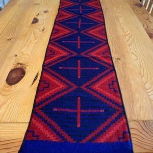 Multi Use Southwest Table Runner and Scarf Soft Cross Pattern Textile