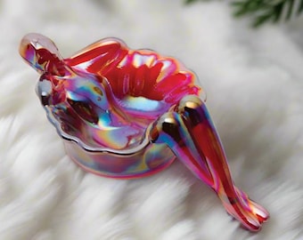 MCM Vintage Mosser Glass Plum Amethyst Purple Blue Slag