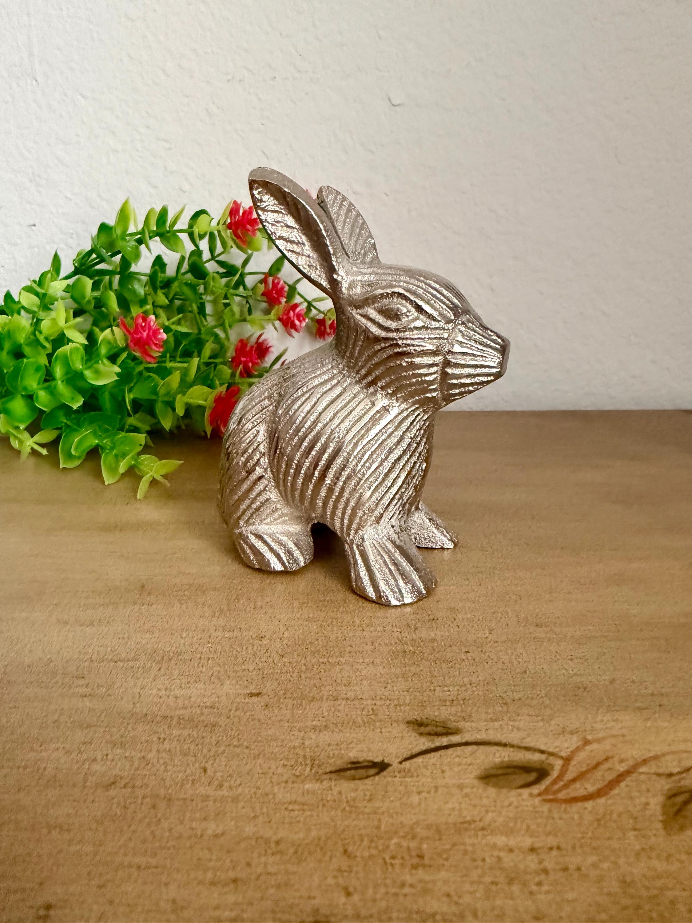 Metal Bunny Figurine - Etsy