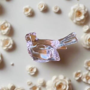 Passion Pink Glass Bird 3&quot; Figurine