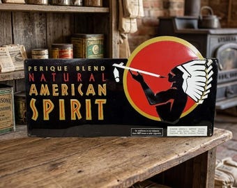 Tin American Tobacco Advertising Sign