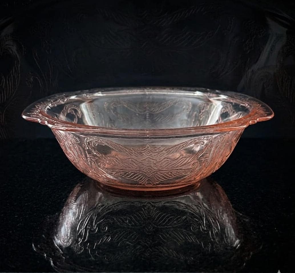 フェントン　ウランガラス　ディプレッショングラス　ボウル　カスタードガラス Depression glass - Etsy 日本