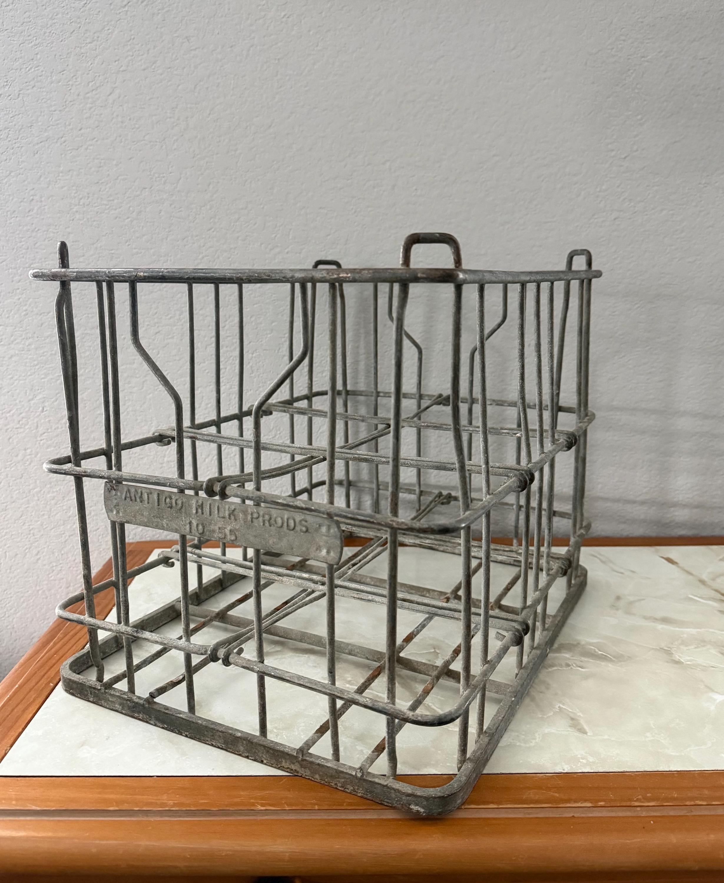 Metal Wire Milk Crate - Etsy