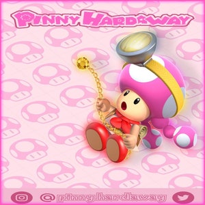 Toadette chain pin (Super Mario)