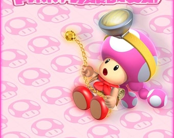 Toadette chain pin (Super Mario)