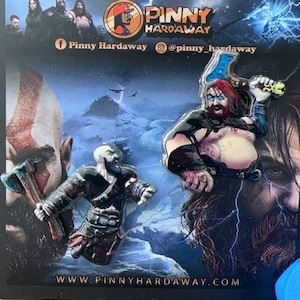 Kratos versus Thor 3D pins (God of War Ragnarok)