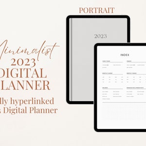Minimalist 2023 Digital Planner | Goodnotes Planner | iPad Planner | Dated Digital Planner | Yearly Planner