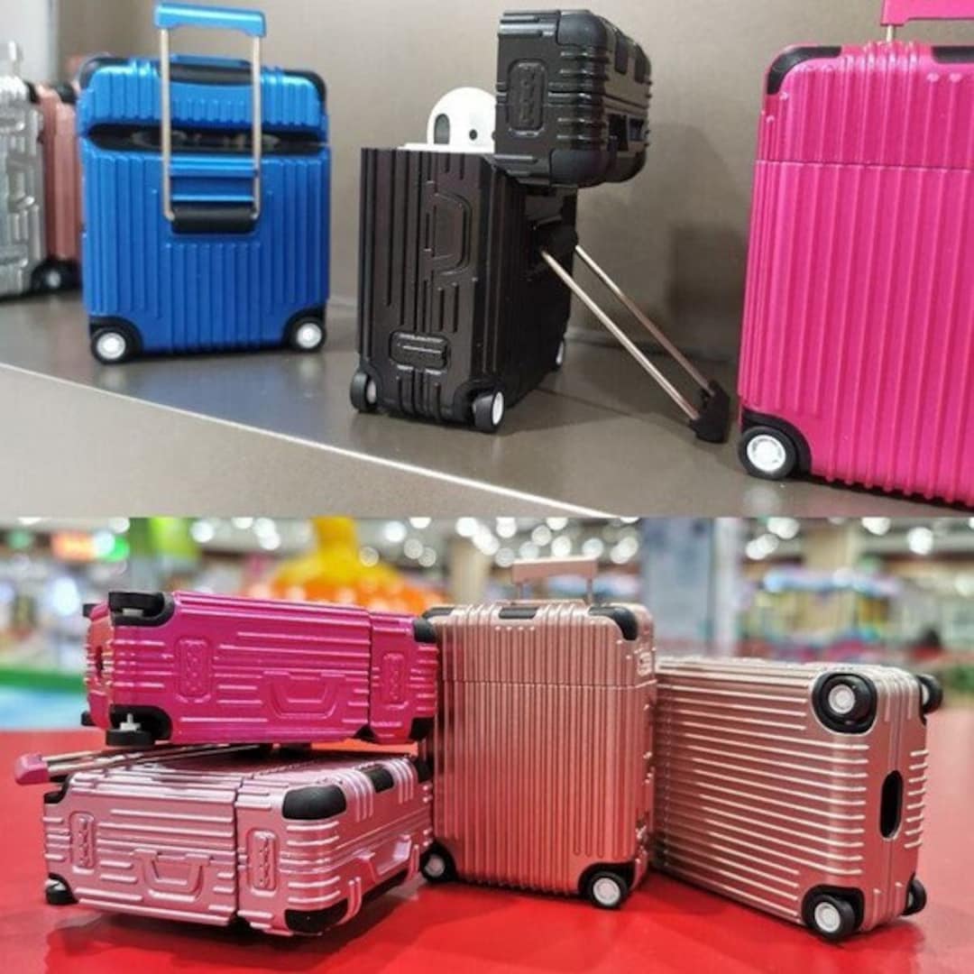 Trendy Luggage AirPod Case Aluminium Suitcase Design Etsy