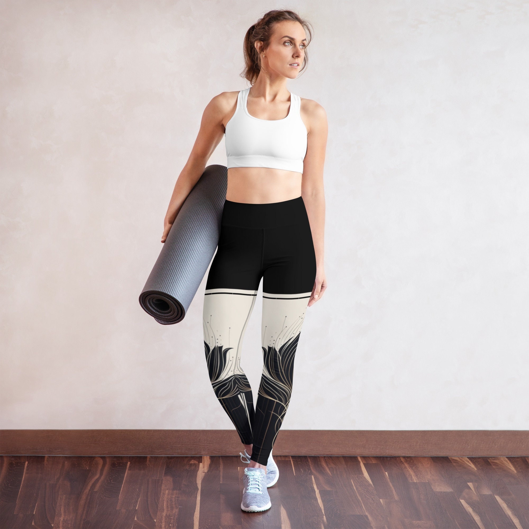 Womens Honeycomb Textured Back Gym Leggings