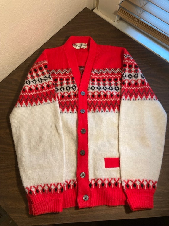 Paul Harris Festive Cardigan Sweater Midcentury V… - image 3