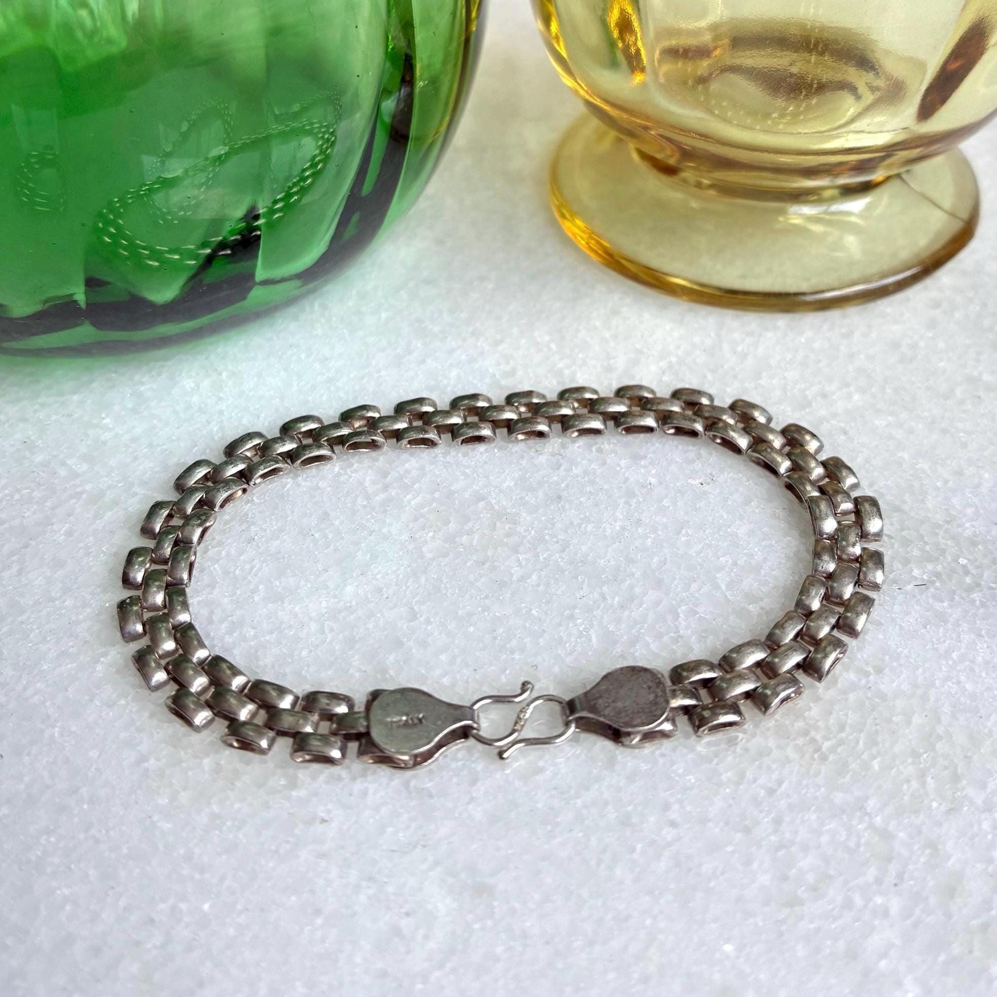 Vintage Sterling Silver Italian Bracelet - Etsy