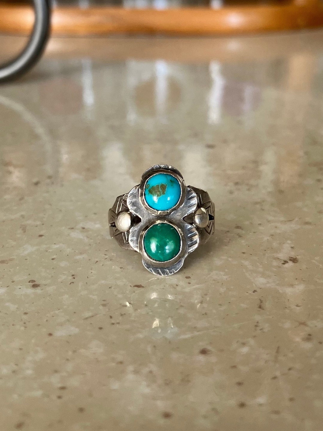 Vintage 1920s Fred Harvey Era Sterling Silver Blue and Green - Etsy