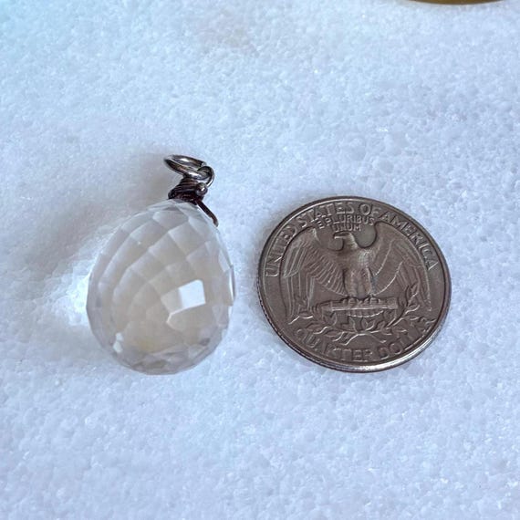 Sterling Silver Wired Teardrop Translucent Glass … - image 7