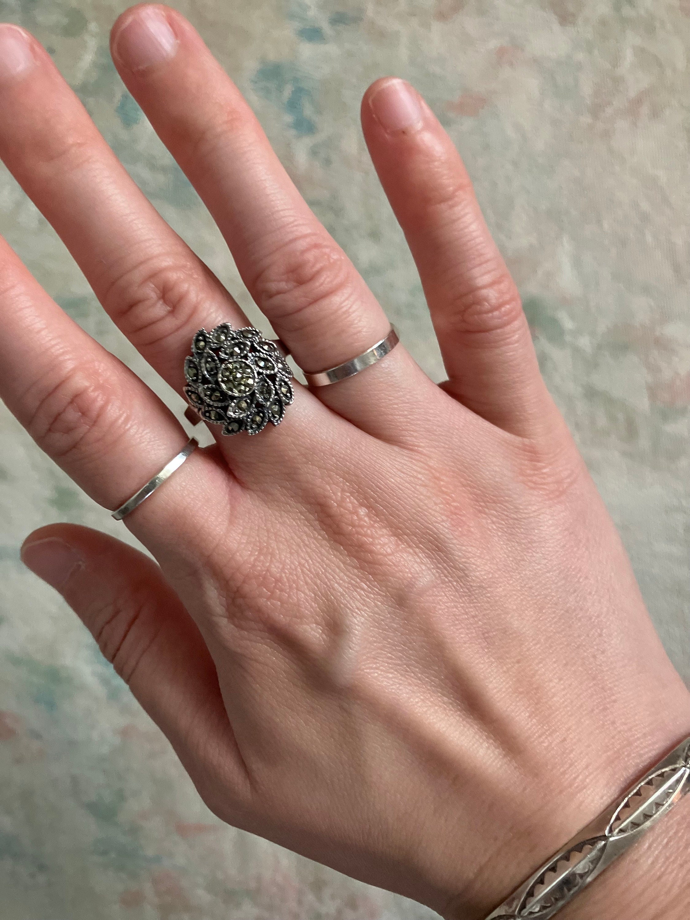Marcasite Ring - Etsy