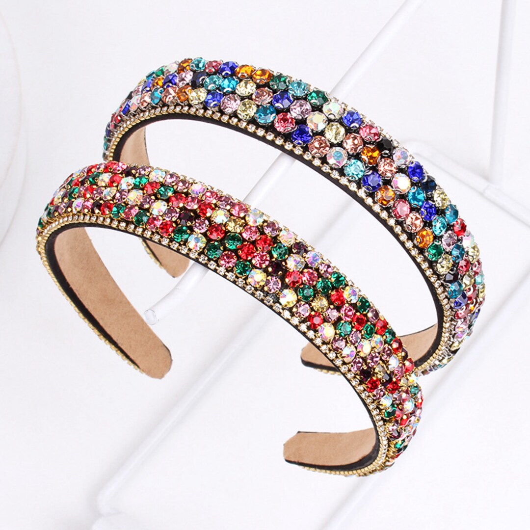 Luxury Jeweled Headband Full of Rhinestone , Luxury Vintage Hair