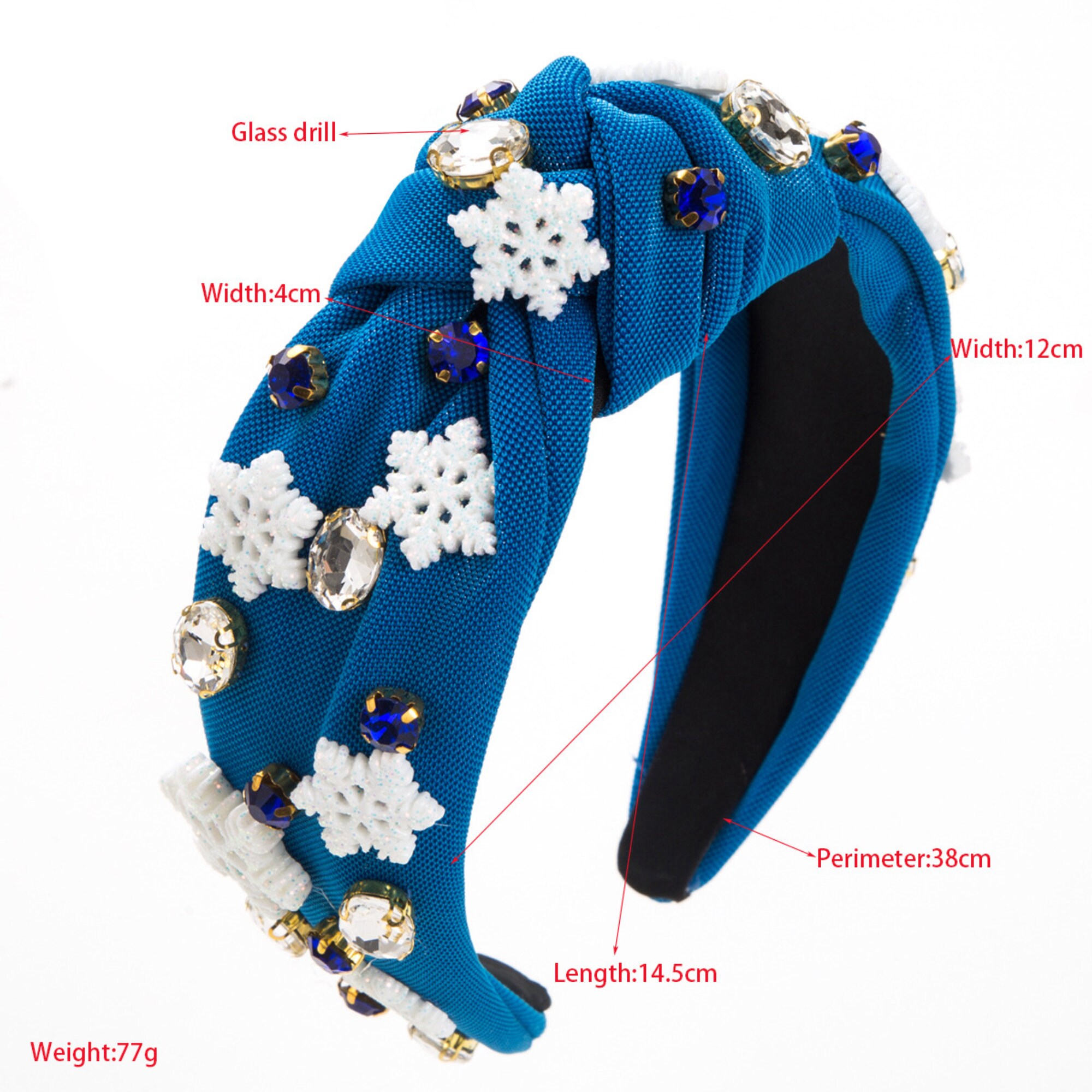 Christmas Knotted Headbandswomen Jeweled Headband With Etsy