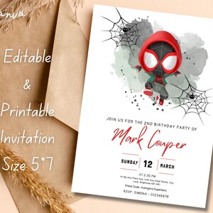 Spidey Invitation Spidey and his Amazing Friends Birthday Party Invite Spidey Birthday Invite Web Editable Template Instant Download 0069