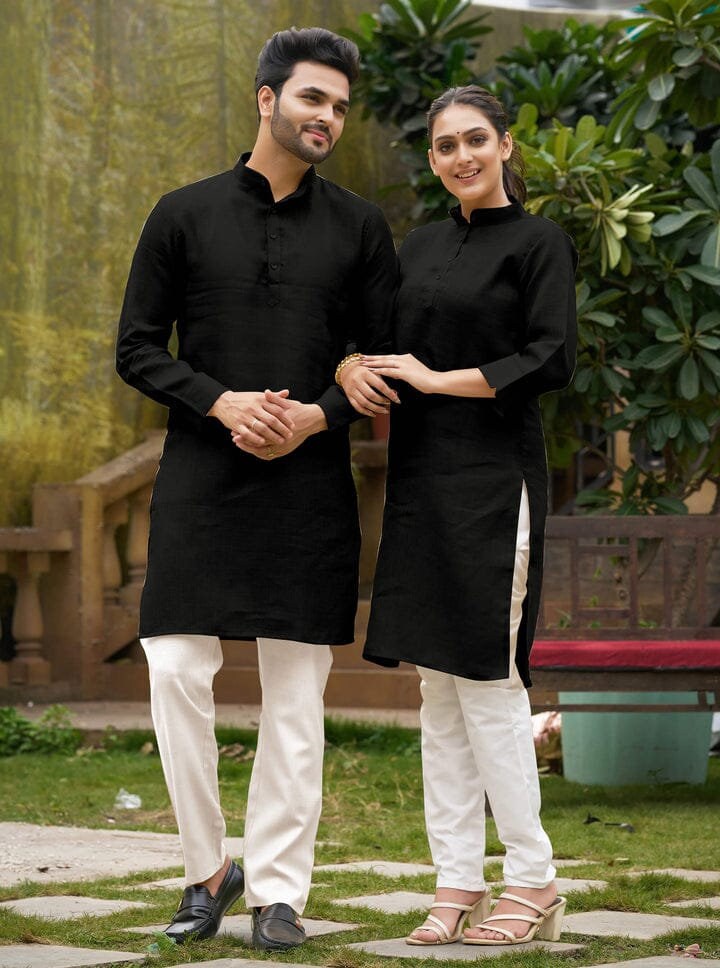 COUPLE SET KURTI AND SHIRT FABRIC