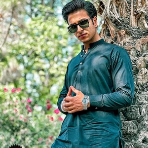 Solid Green Kurta | Pure Cotton Kurta | Fancy & Unique Long Kurta for Men | Self Design Pure Cotton Kurta | Ethnic Wear Outfit | Summer Suit
