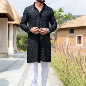 Black kurta dress best sale