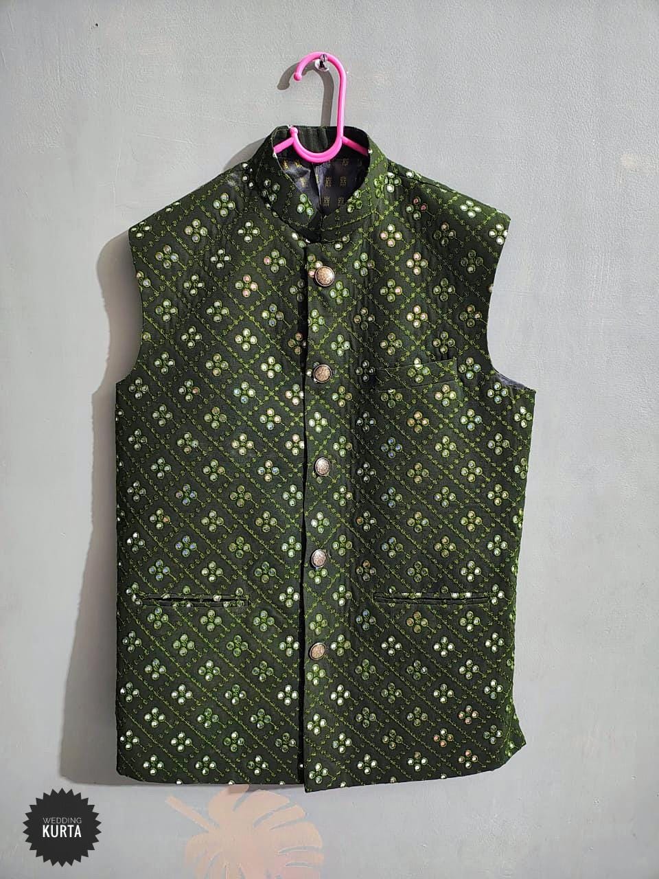 Royal Kurta Set Uomo In Misto Seta Con Giacca Nehru E Churidar – Abito Tradizionale Indiano Eleganza Festiva