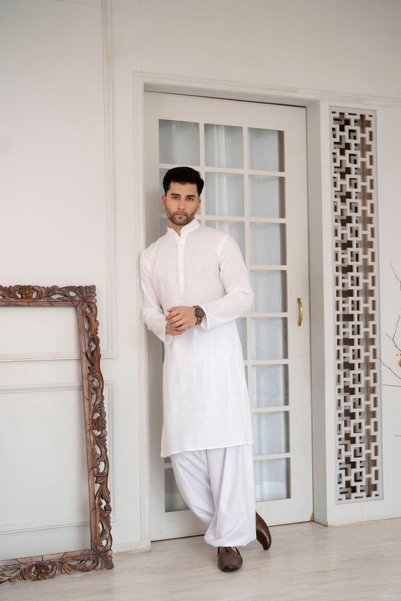 SKAVIJ Kurta Pyjama - Indiase Etnische Feestjurk - Pak voor Heren