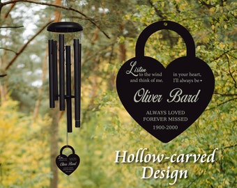 32“ Personalized Listen to the Wind Memorial Chime | Personalized Memorial Wind Chime |  In Memory of Wind Chime | Personalized Wind Chime