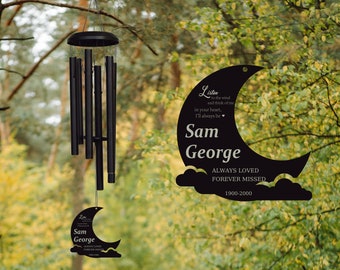 32“ Personalized Listen to the Wind Memorial Chime | Personalized Memorial Wind Chime |  In Memory of Wind Chime | Personalized Wind Chime