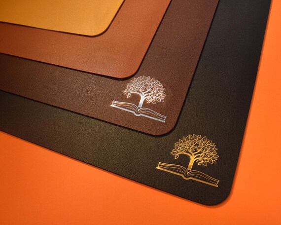 High Frequency Embossing leather Desk Mat Custom Size Desk Pad Personalized Office Accessories Leather Writing Pad Etsy