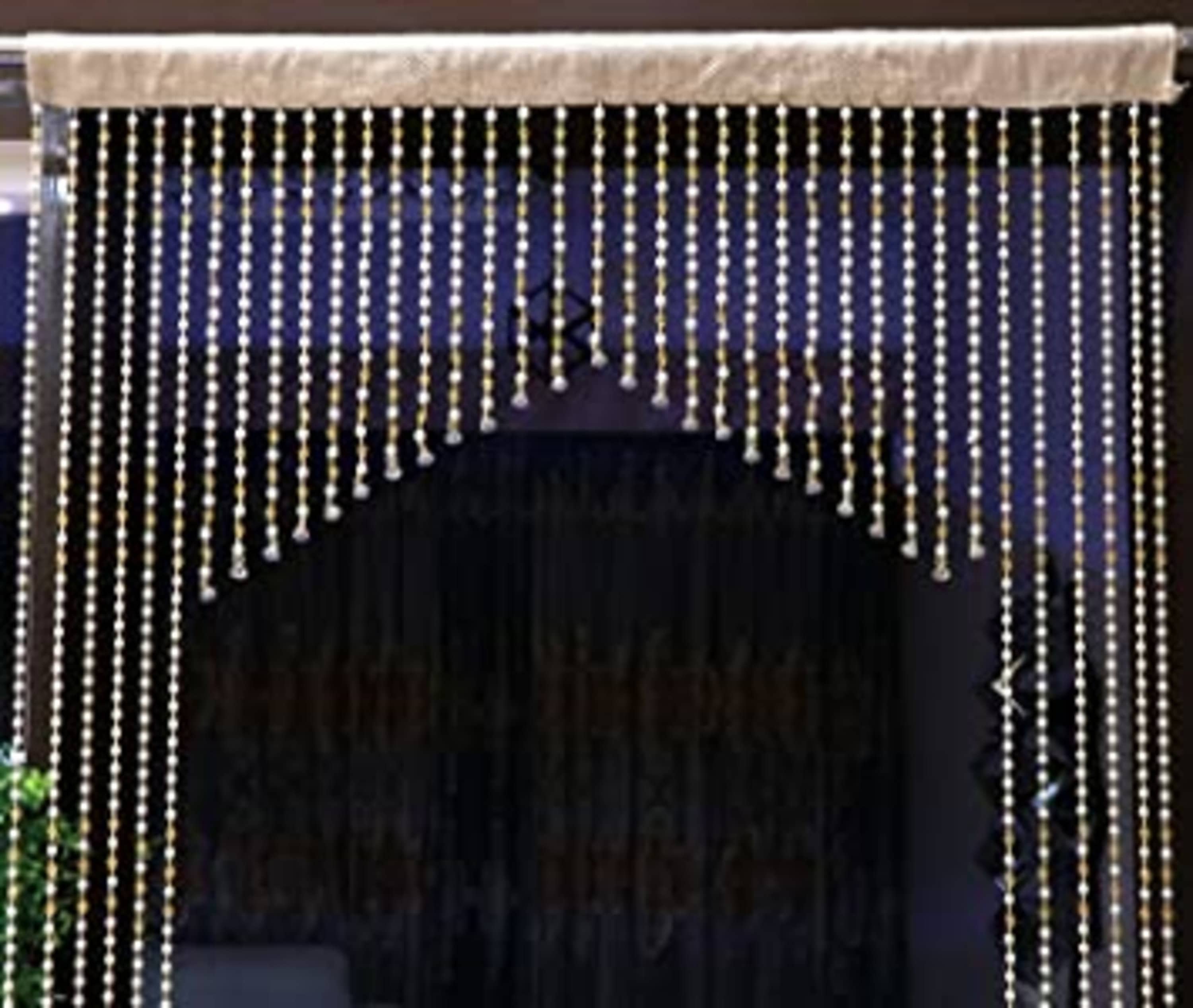 Hippy Beaded Curtain Doorway Colorful Pearl Beads Door Curtain Retro