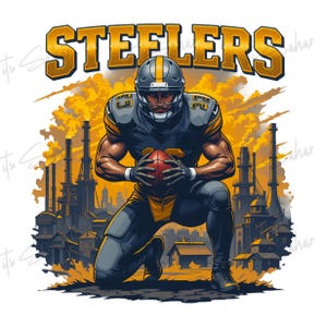 Steelers Game Day PNG Sublimation, Football Mascot Png, Pittsburgh Png, Football T-Shirt Png, PNG Digital Download, Gift for Sport Lover