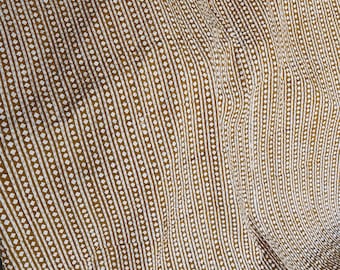 Dimond Print Kantha Quilt Brown Bedspread Handmade Kantha Bedcover