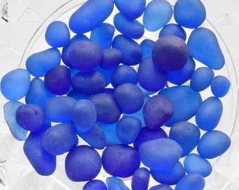 Tumbled blue smooth glass, Bulk Pieces, DIY crafts mosaics collages pendants other jewelry quality