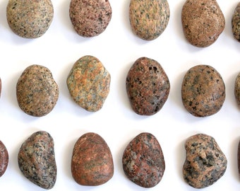 Zestaw 4 gałek do szafek z kamienia Morza Bałtyckiego – uchwyty do szuflad Rock