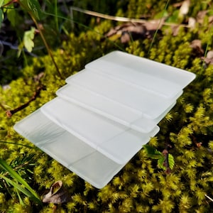 Tarjetas de felicitación de cristal, pieza de cristal para grabar o pintar, tarjetas de lugar, tarjetas de asiento de mesa - Piezas de cristal grandes de 8 x 4 cm