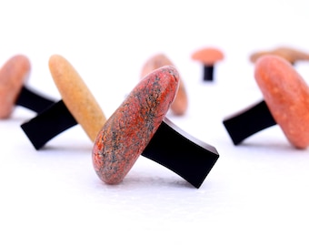 Beach Coast Stone Knobs, Kitchen and Bathroom handle, Sea stone cabinet handle. Marble Granite knob an pull. Cupboard Kitchen Handle.